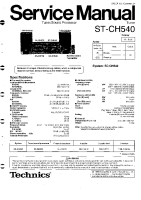 Technics - STCH-540 - Service manual 
